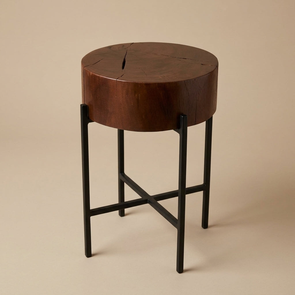 LH238 - Solid Acacia Block Side Table