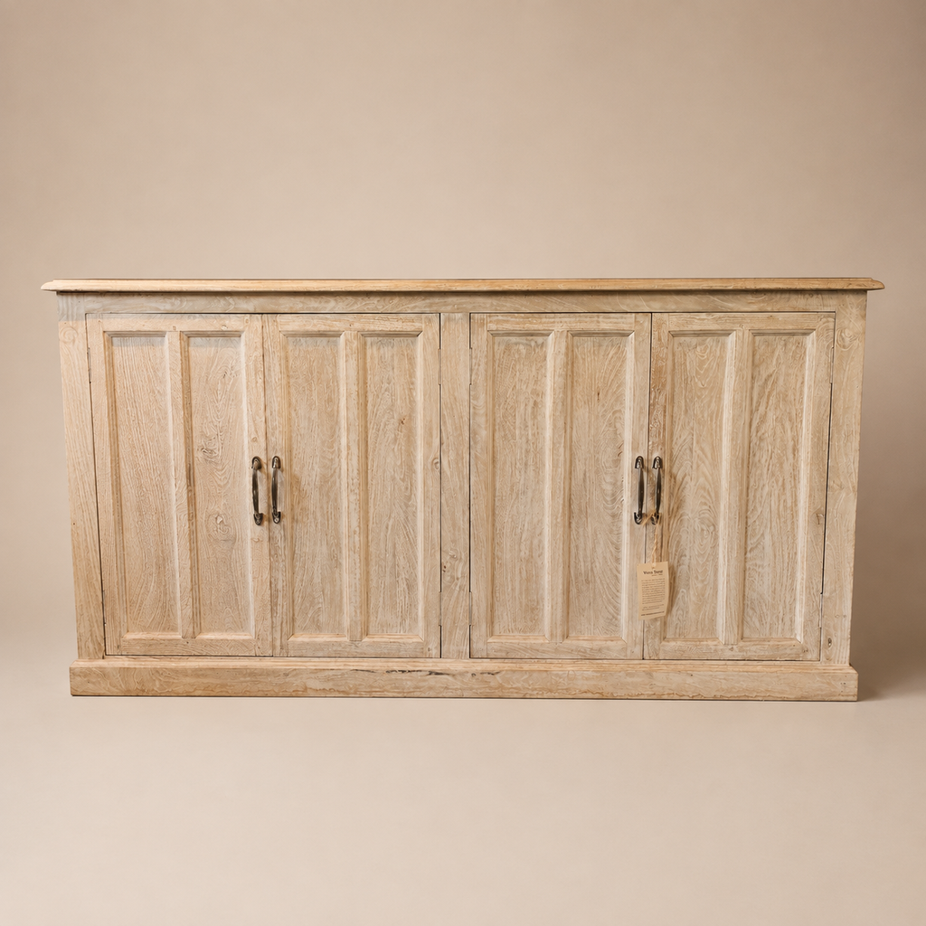 BS04 - White Wash Solid Wood Buffet