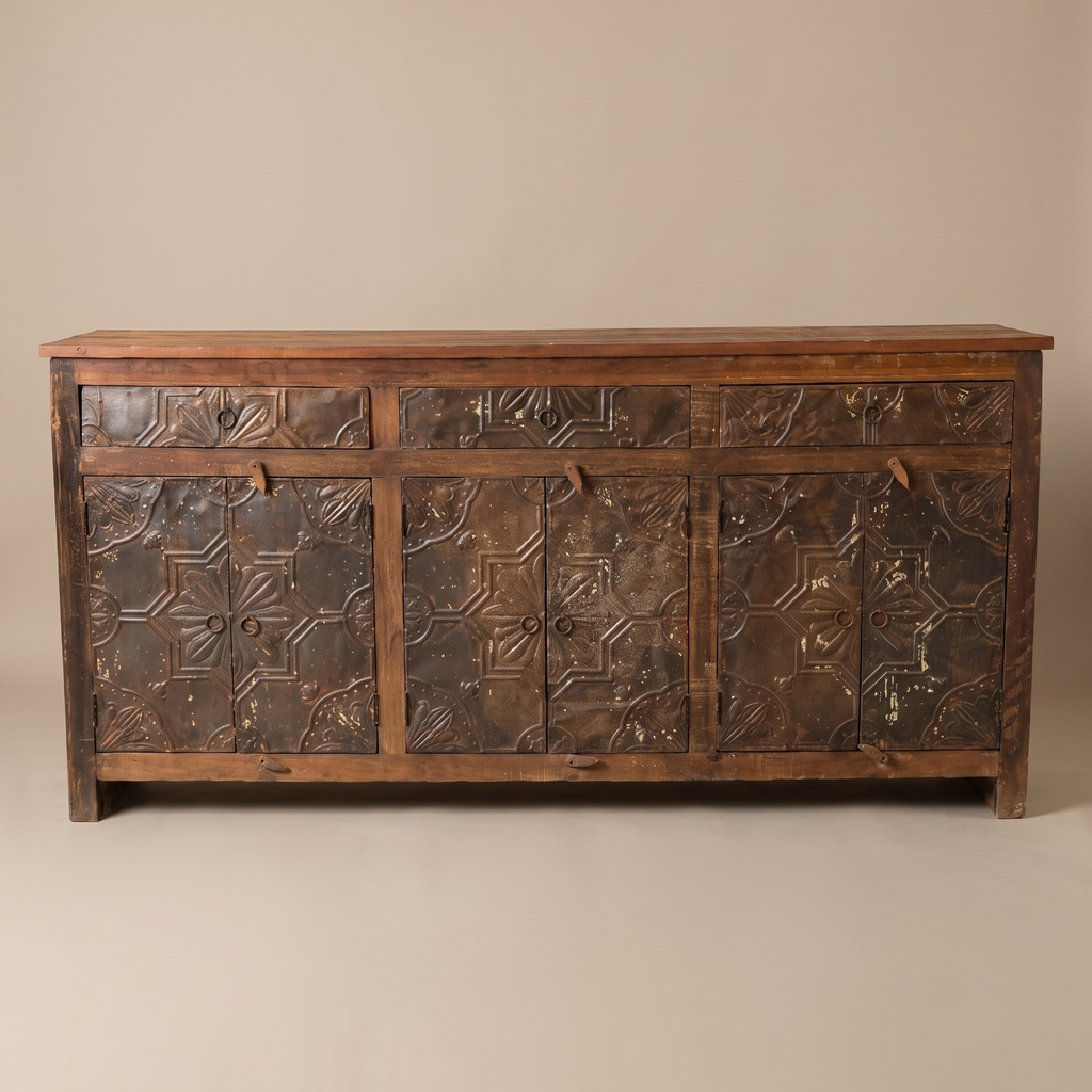 BS03 - Reclaimed Wood Antique Tile Buffet