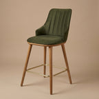 CH09 - Olive Green Upholstered Bar Stool