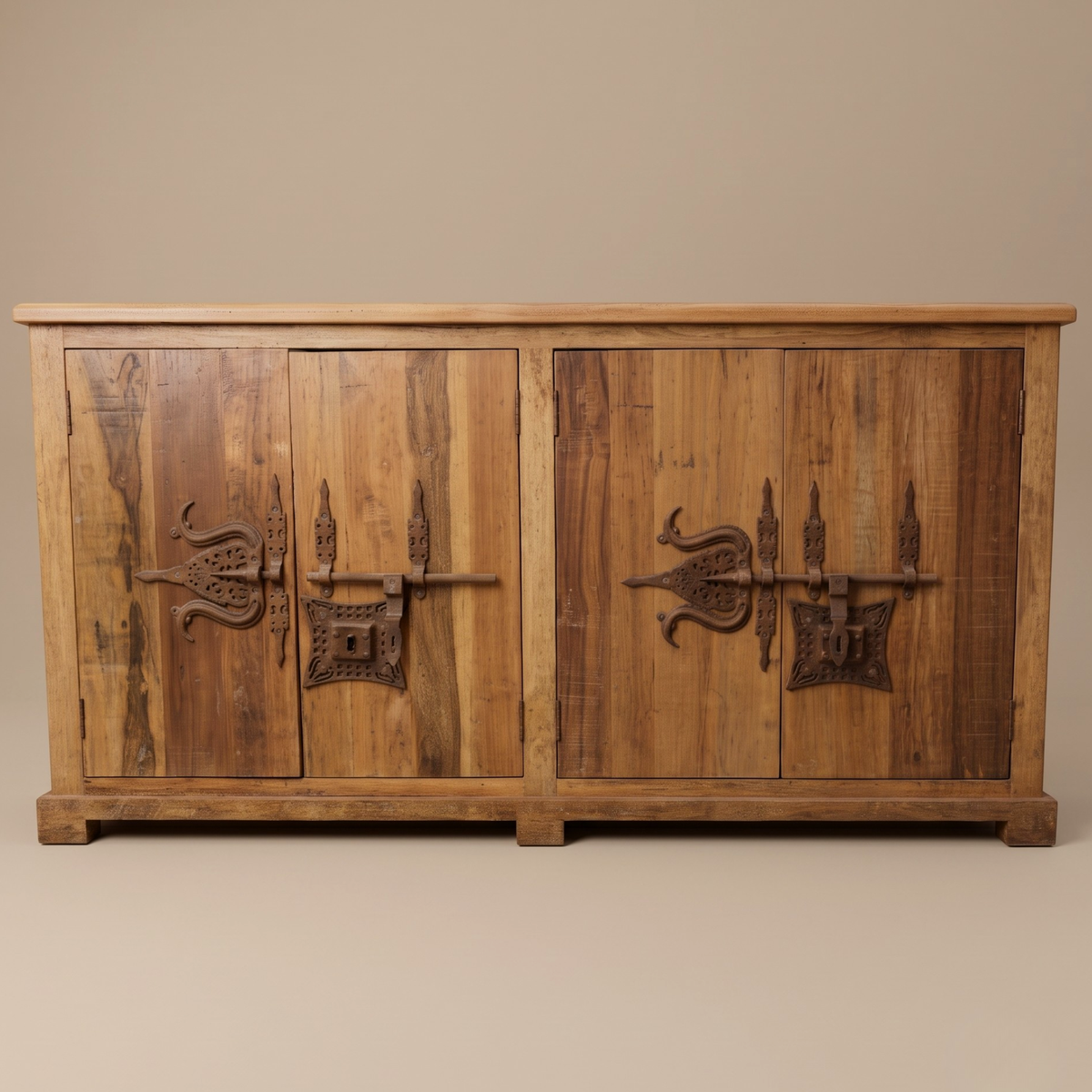 BS08 - Reclaimed Wood with Antique Hardware Buffet