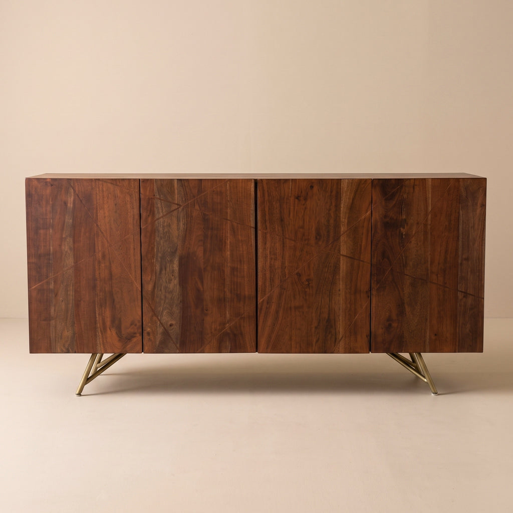 BS09 - Solid Acacia & Metal Base Buffet
