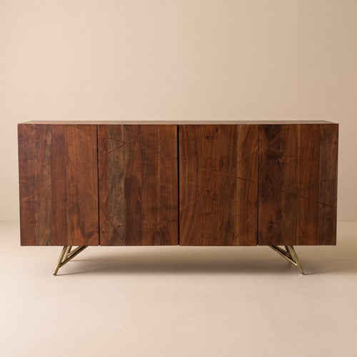 BS09 - Solid Acacia & Metal Base Buffet