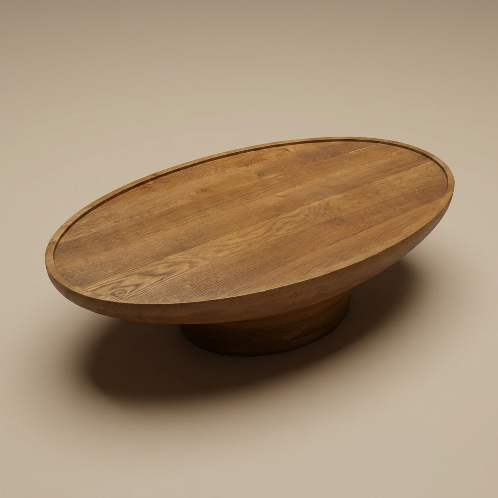 LH53 - Solid Acacia Boat Style Coffee Table