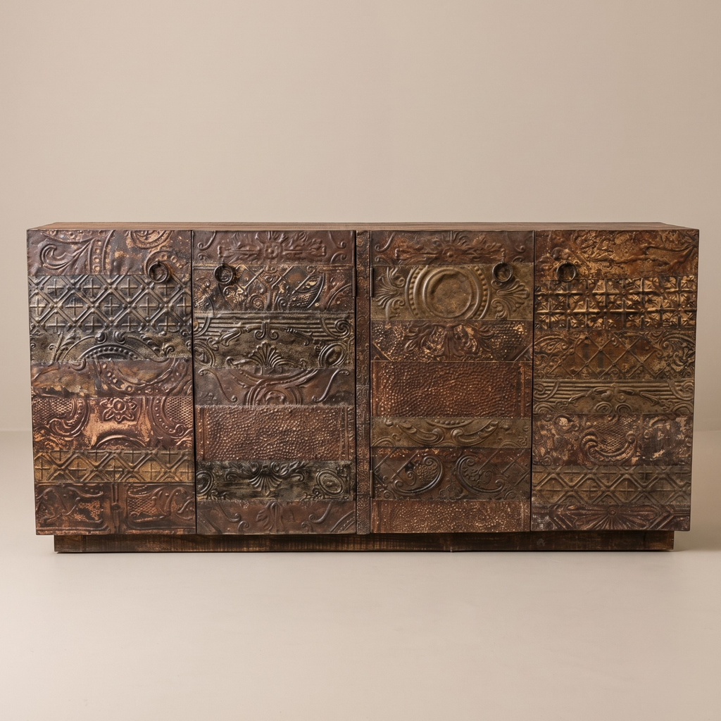 BS20 - Reclaimed Wood Antique Tile Buffet