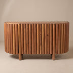 BS12 - Fluted & Curved Solid Acacia Buffet