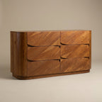 LH24 - Distressed Acacia 6 Drawer Dresser