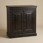 WS43 - Reclaimed Wood Carved 2-Door Cabinet
