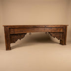 WS76 - Reclaimed Wood Antique Carved Console Table