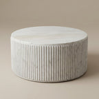 WS0122 - Fluted Round Marble Coffee Table