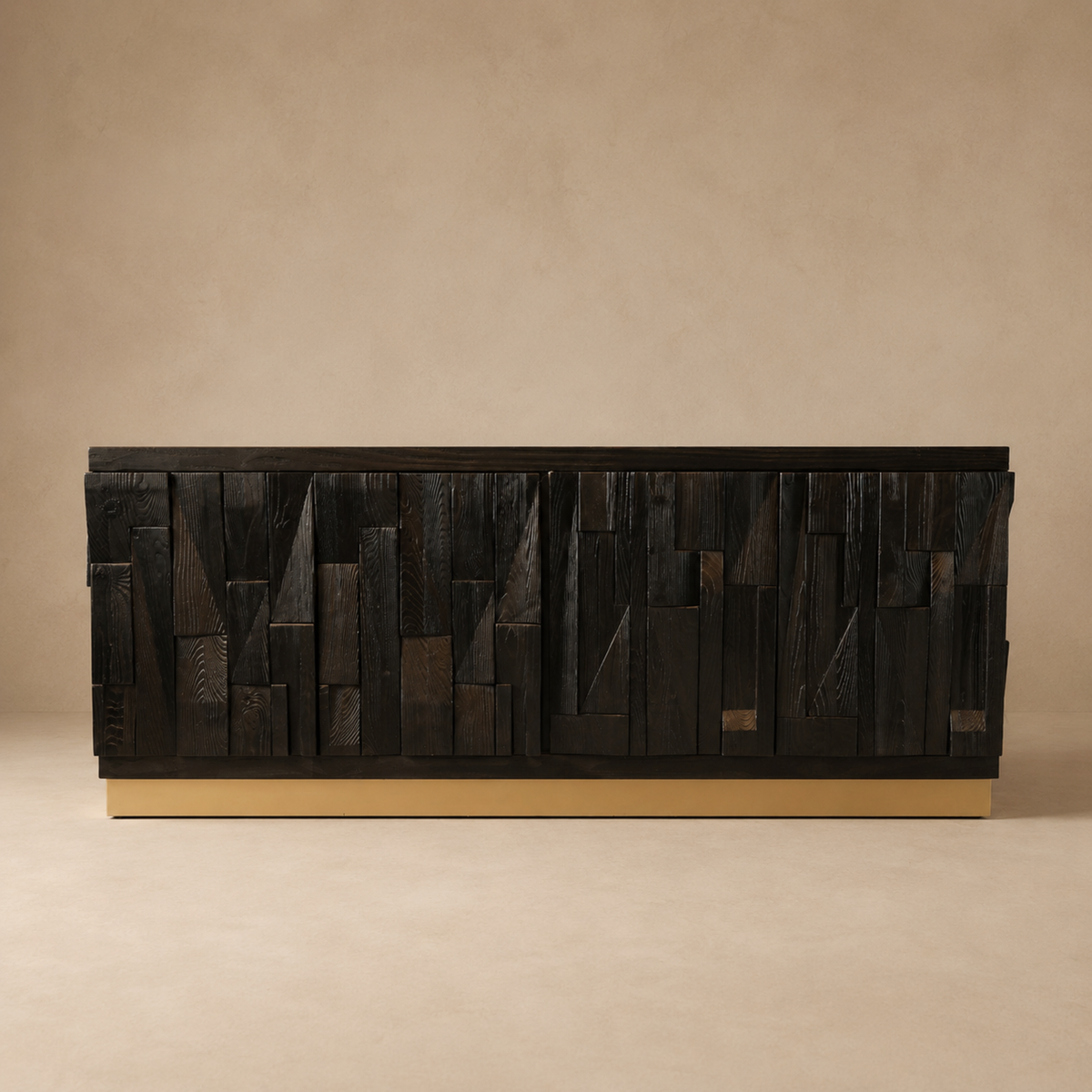 BS05 - Solid Wood Black Finish Buffet