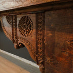 WS76 - Reclaimed Wood Antique Carved Console Table