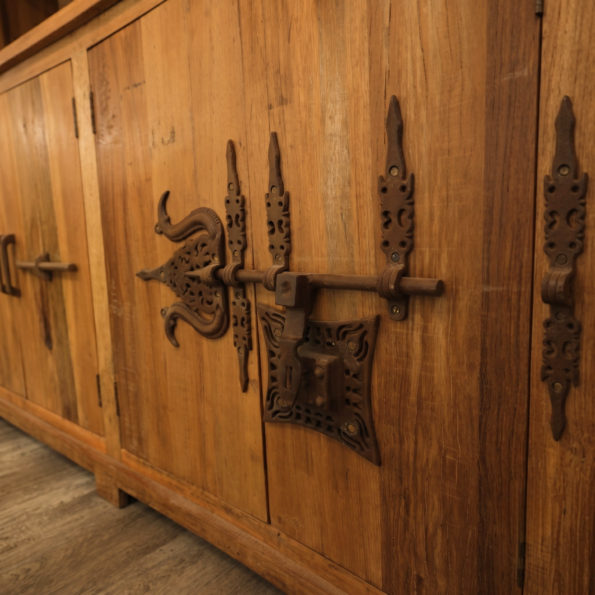 BS08 - Reclaimed Wood with Antique Hardware Buffet