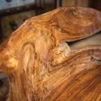 WS15 - Teak Root 3 Seats Bench
