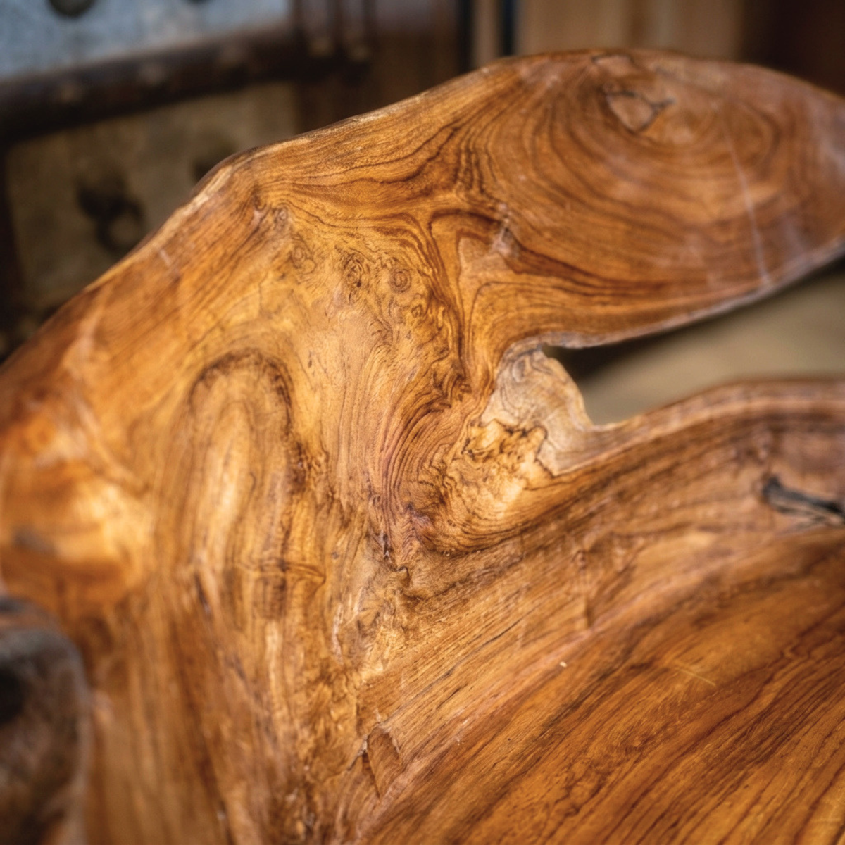 WS15 - Teak Root 3 Seats Bench