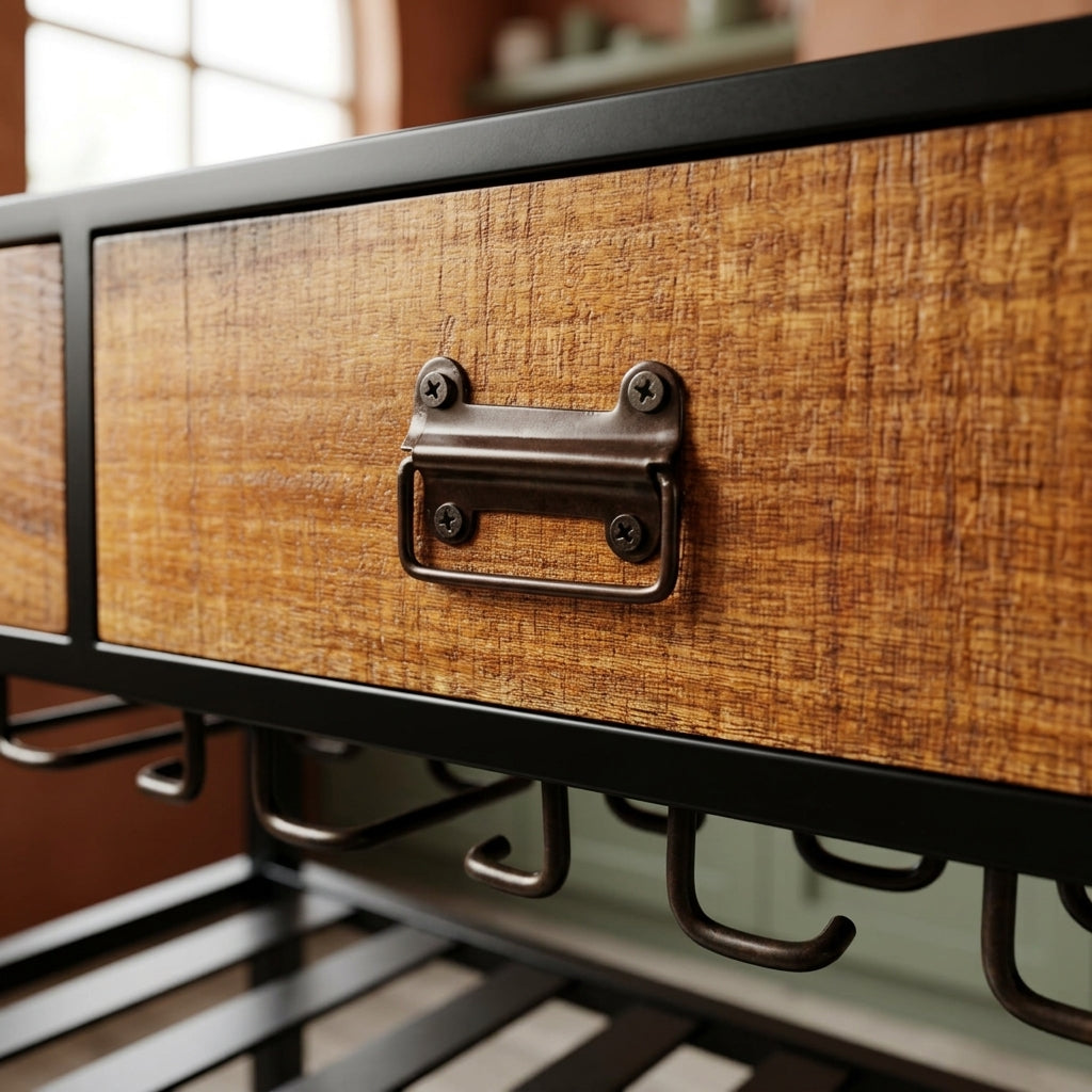 BC10 - Reclaimed Wood Bar Cart
