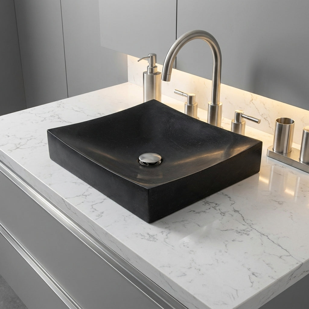 WS14S1 - Midnight Black Granite Sink