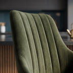 CH09 - Olive Green Upholstered Bar Stool