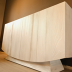 BS06 - Solid Wood Curve White Finish Buffet