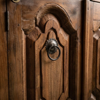WS115 - Solid Wood Carved & Metal-Fitted 2-Door Cabinet