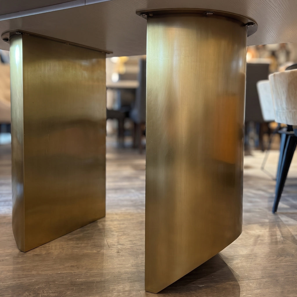 C00932 - Sintered Stone Dining Table with Double Pedestals
