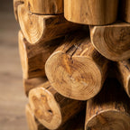 WS17 - Teak Root Pineapple Style Stool