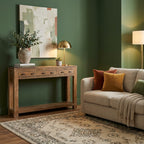 WS69 - Reclaimed Wood Antique Carved 3-Drawer Console