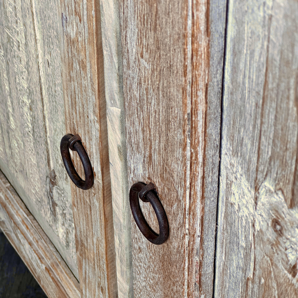 WS263356 - Teak Wood Antique Panel Armoire