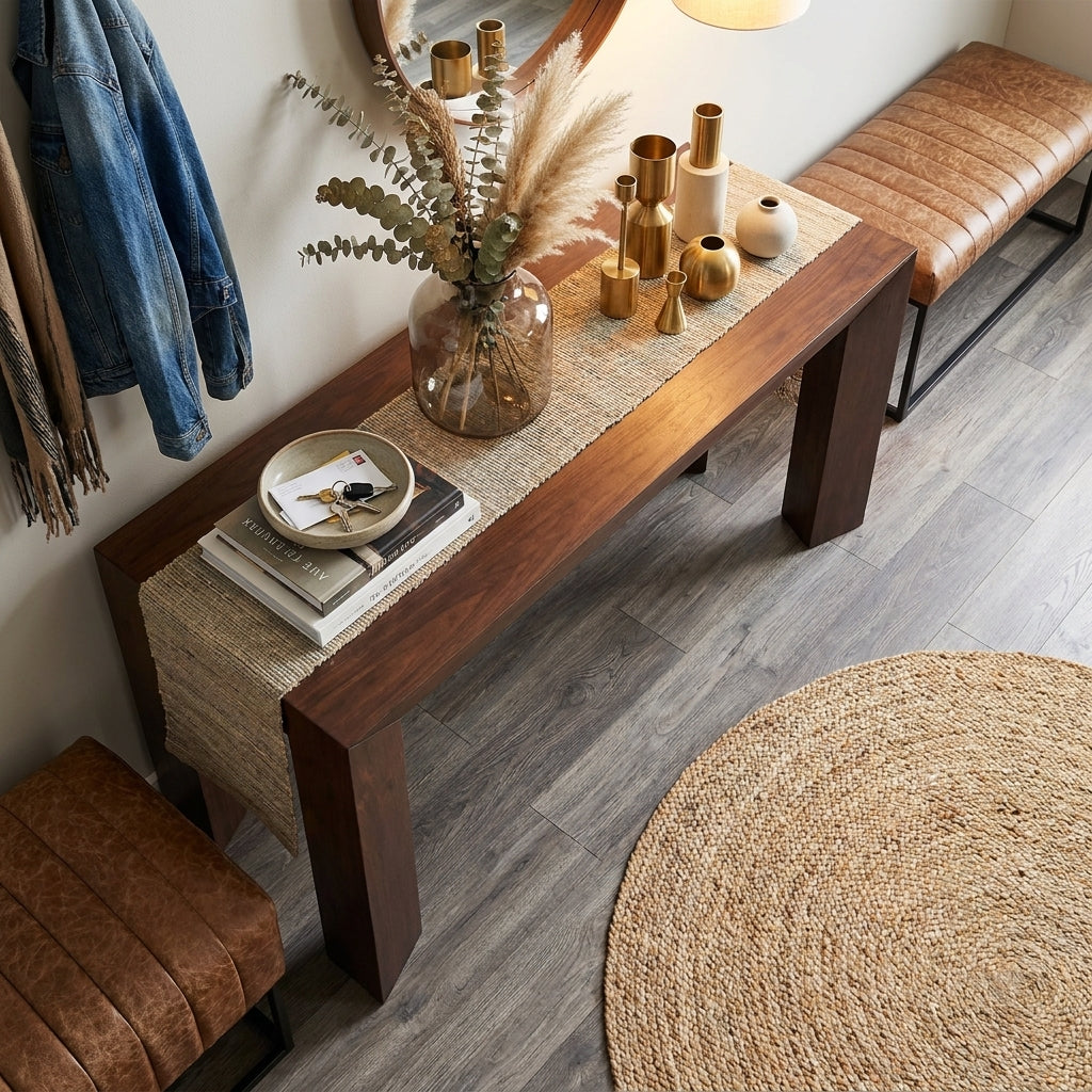 WS113 - Solid Acacia Console Table
