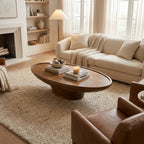 LH53 - Solid Acacia Boat Style Coffee Table