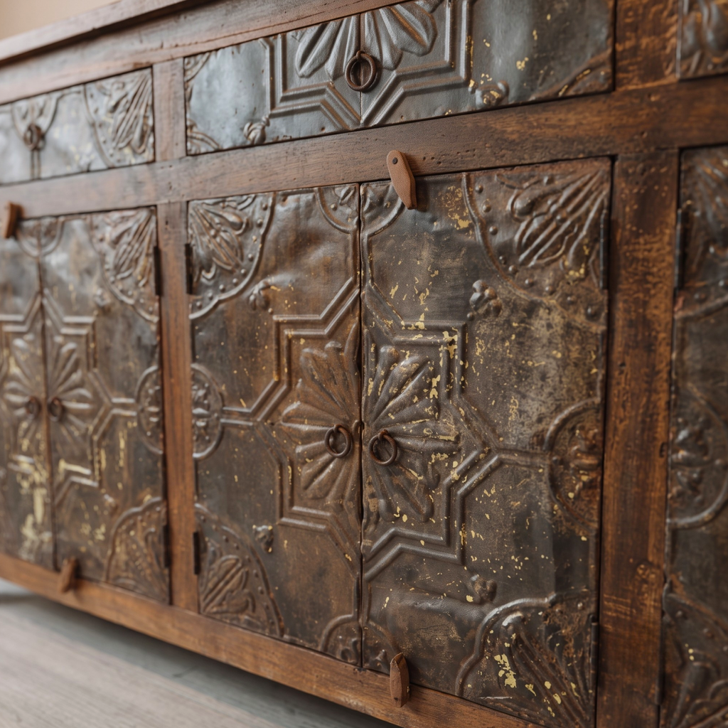 BS03 - Reclaimed Wood Antique Tile Buffet