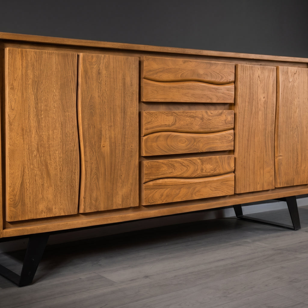 BS16 - Solid Acacia on Metal Legs Buffet