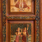 WS42 - Antique Hand-Painted Shreenathji Cabinet