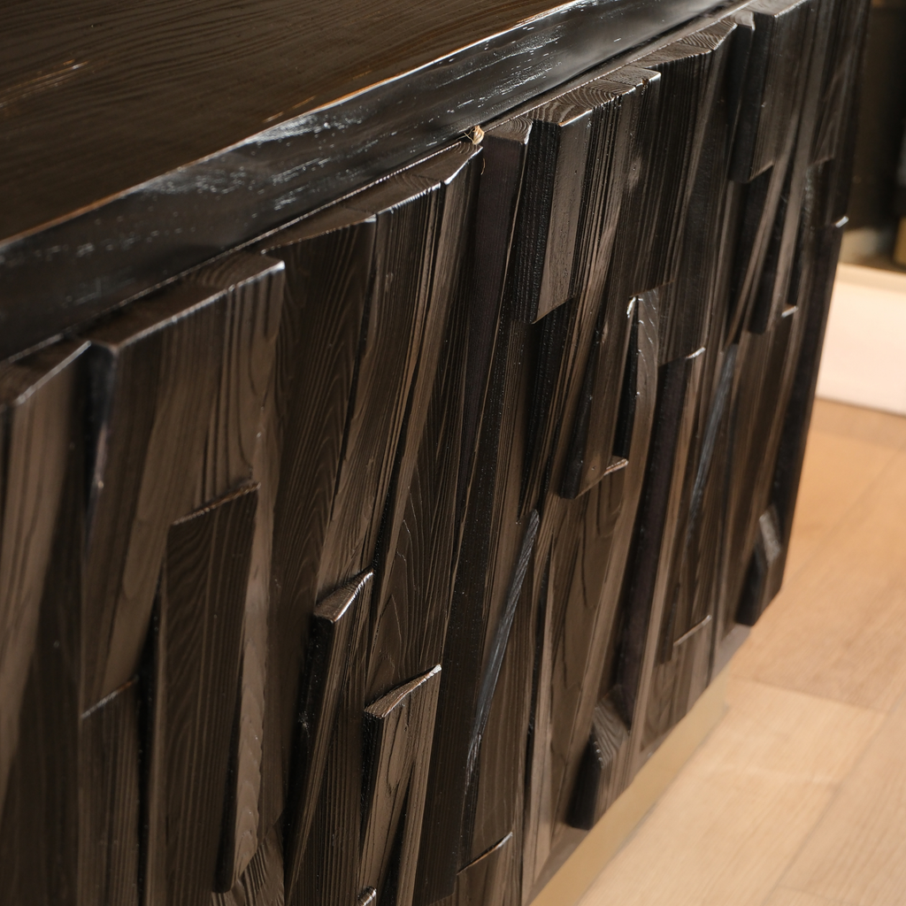 BS05 - Solid Wood Black Finish Buffet
