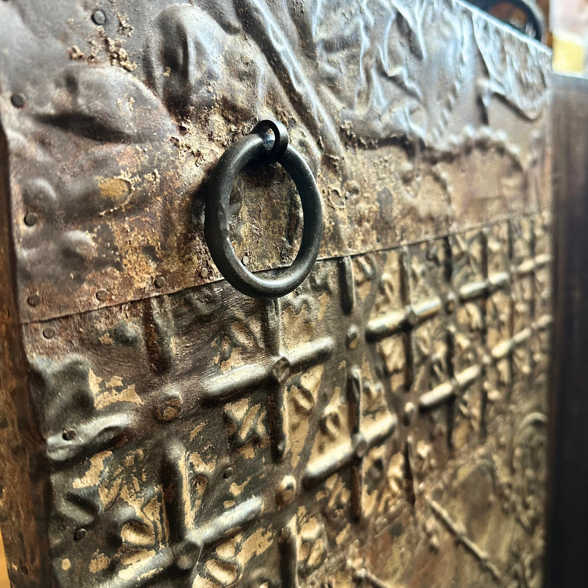 CA01 - Reclaimed Wood Antique Tile Fitted Cabinet