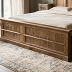WS002 - Antique Teak Panel King Bed