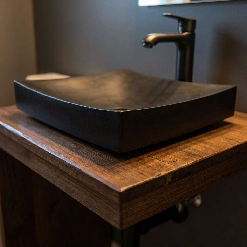 WS14S1 - Midnight Black Granite Sink