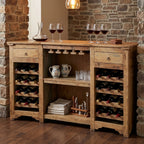BC04 - Reclaimed Wood Carved Column Bar