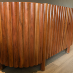 BS12 - Fluted & Curved Solid Acacia Buffet