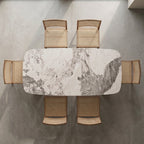 C00932 - Sintered Stone Dining Table with Double Pedestals