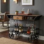 BC10 - Reclaimed Wood Bar Cart