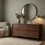 LH86 - Solid Acacia 6 Drawer Dresser