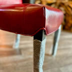 CH05 - Red Leather Dining Chair