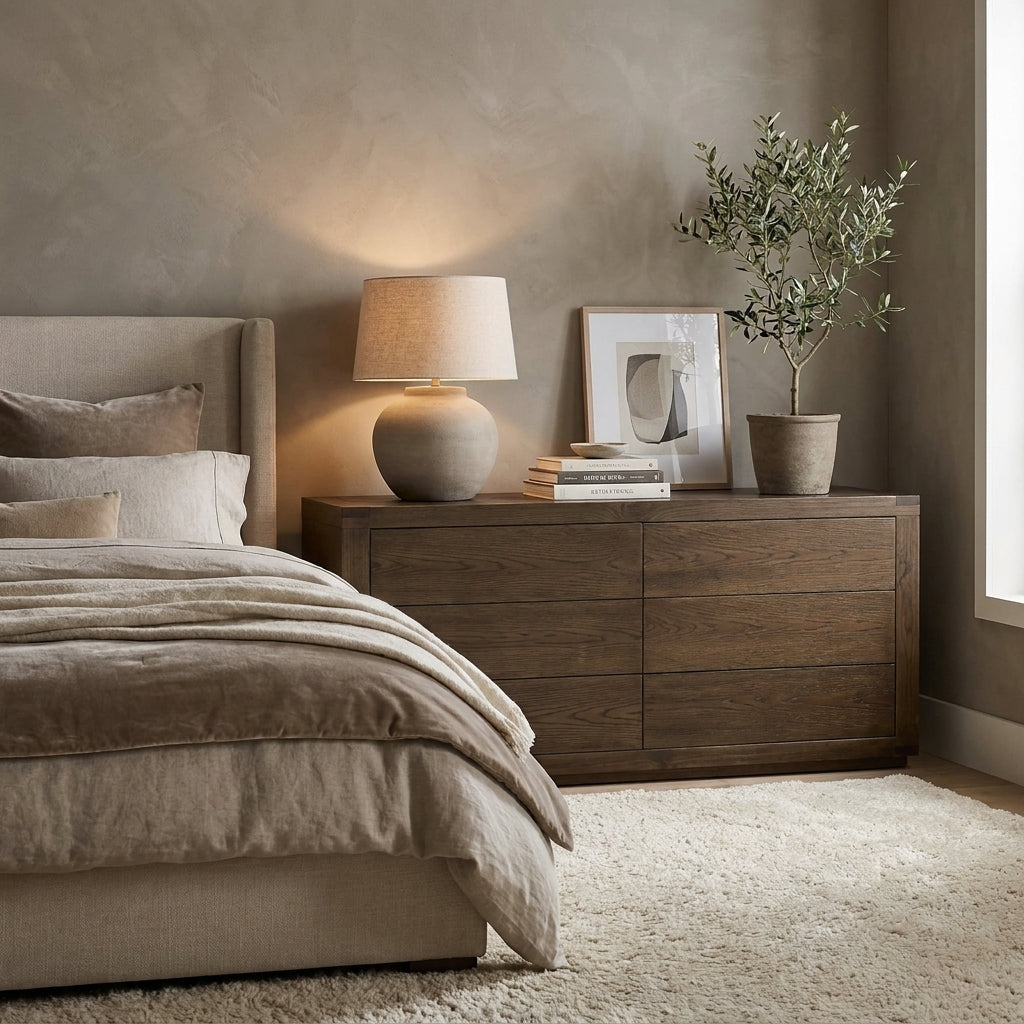 LH88 - Solid Acacia 6 Drawer Dresser
