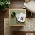 LH63 - Green Solid Wood Tile Fitted Side Table