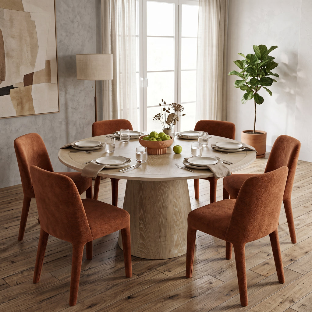 DT12 - Modern Round Pedestal Dining Table