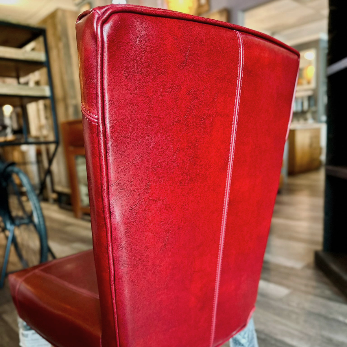 CH05 - Red Leather Dining Chair