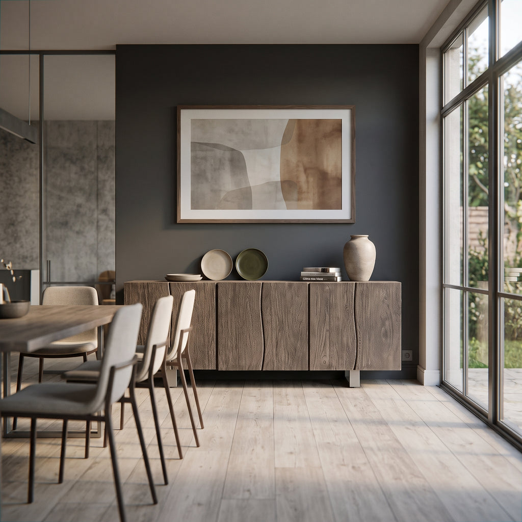 BS02 - Solid Acacia 6 Doors Buffet