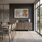 BS02 - Solid Acacia 6 Doors Buffet