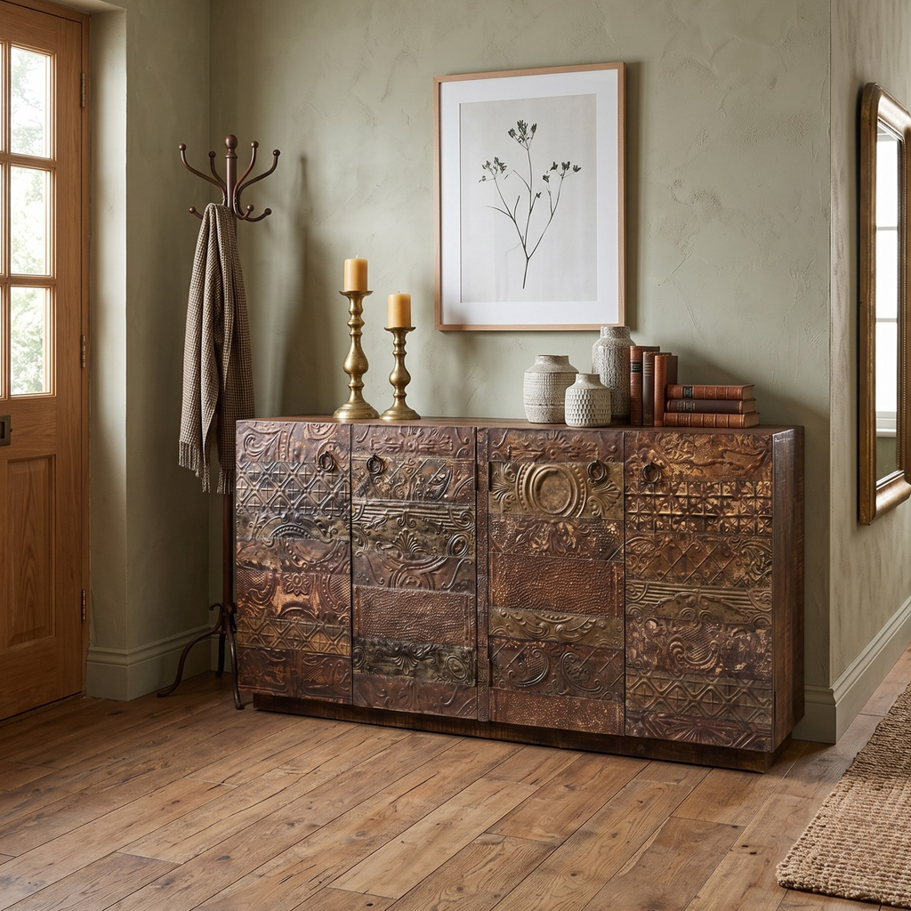 BS20 - Reclaimed Wood Antique Tile Buffet